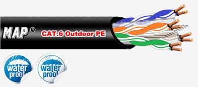 2.9 MAP® CAT6. UTP Cable【24AWG Solid 】PE Outdoor